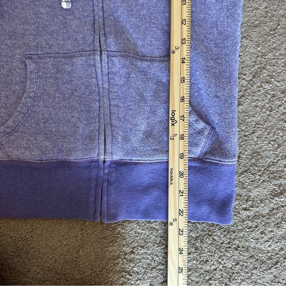 Vintage VS PINK Hoodie 86 Graphic Lavender Zip Up Hoodie Early 2000s Y2K Size S - Picture 8 of 11